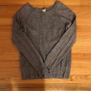 J Crew Grey Waffle Sweater.